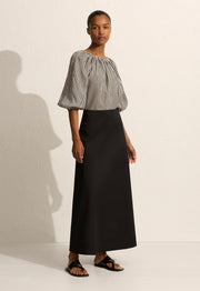 Stripe Cocoon Blouse - Ink Stripe - Matteau